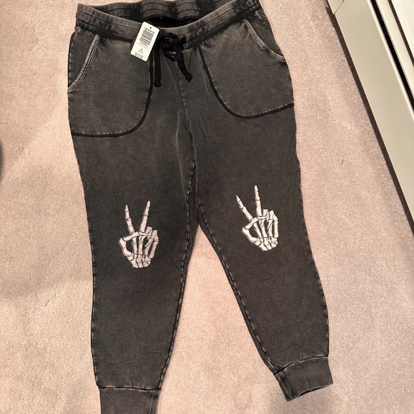 torrid Pants - Torrid Skeleton Peace Sign Joggers